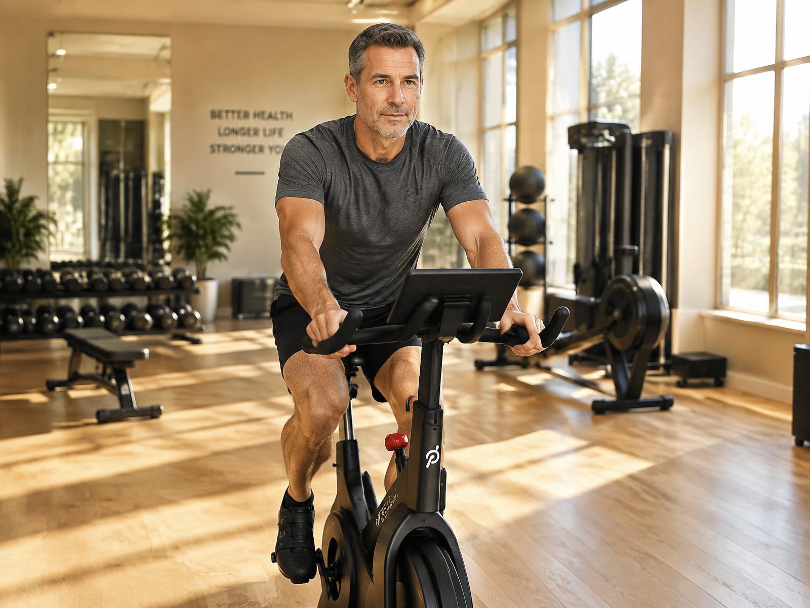 Cardiovascular conditioning session in a premium wellness gym