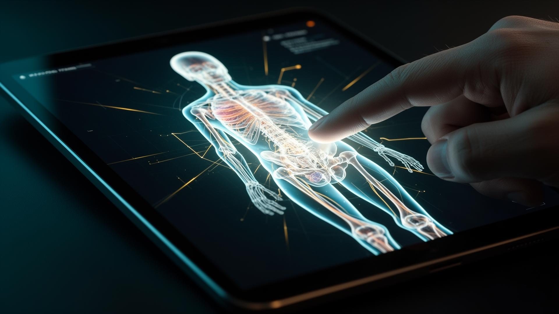 Abstract digital twin visualisation on a tablet